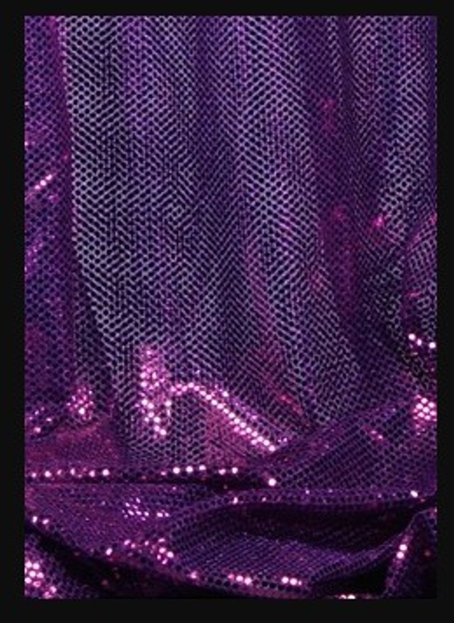 Purple Metallic Sequin Fabric 44 x 5 yards - Party Decoration Materials