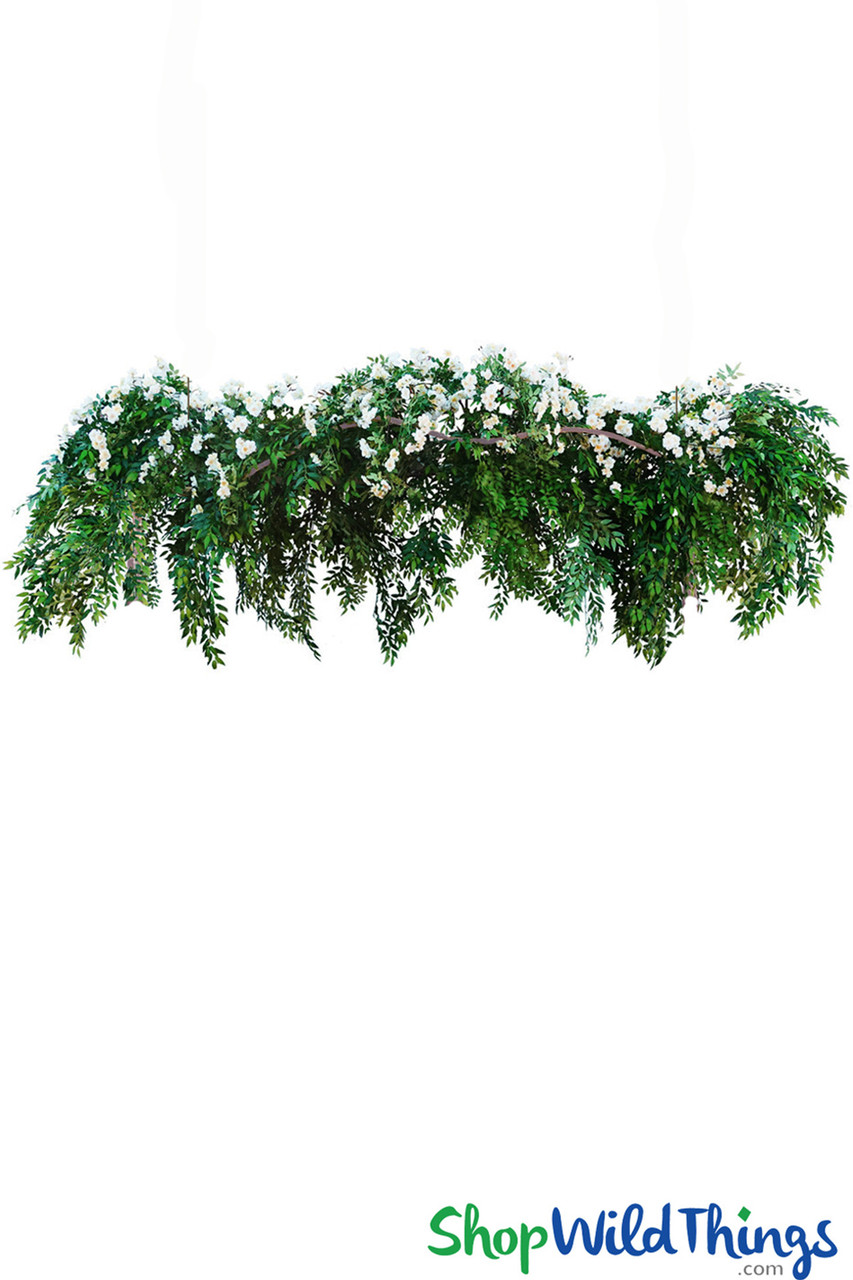 Flowering Atrium Hanging Greenery & Floral Display Canopy 6' W x 14.5' L