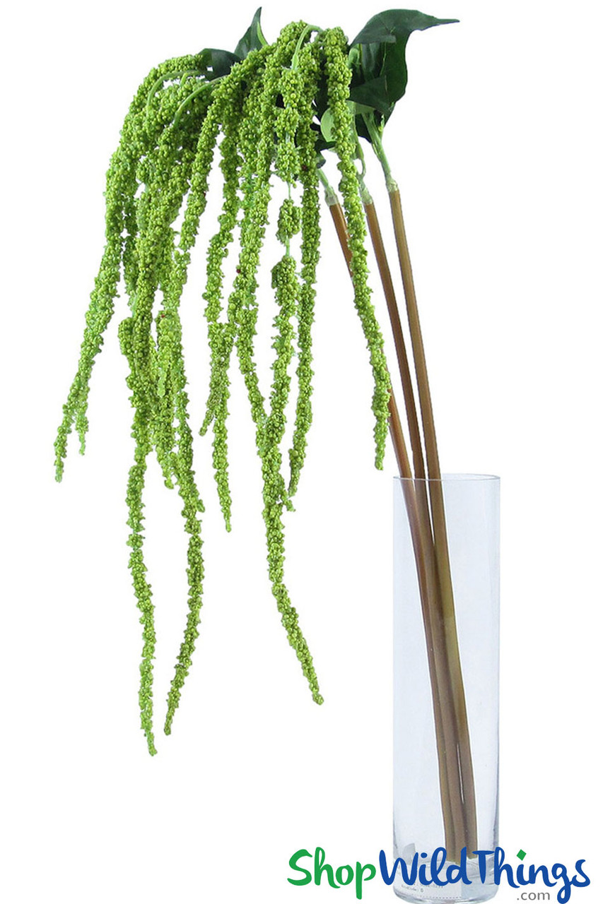 37.5 in Green Artificial Amaranthus Flower Hanging Plant Greenery Foliage  Spray (Set of 4) 31548-GR - The Home Depot