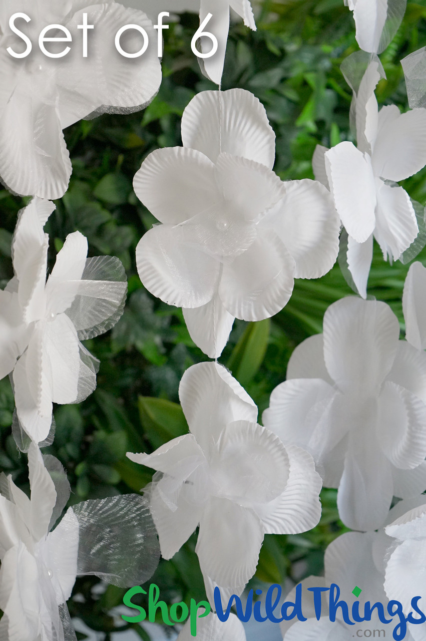 White Vellum Paper Flower Garland