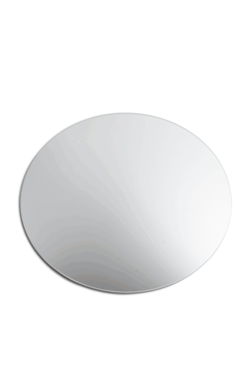 12" round Mirror Plates, Mirror Trays, Glass Flat Mirrors, Mirror  Centerpieces