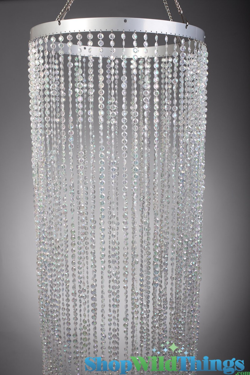 Crystal Beaded Event Decorations | 12' Long Hanging Crystal Column ...
