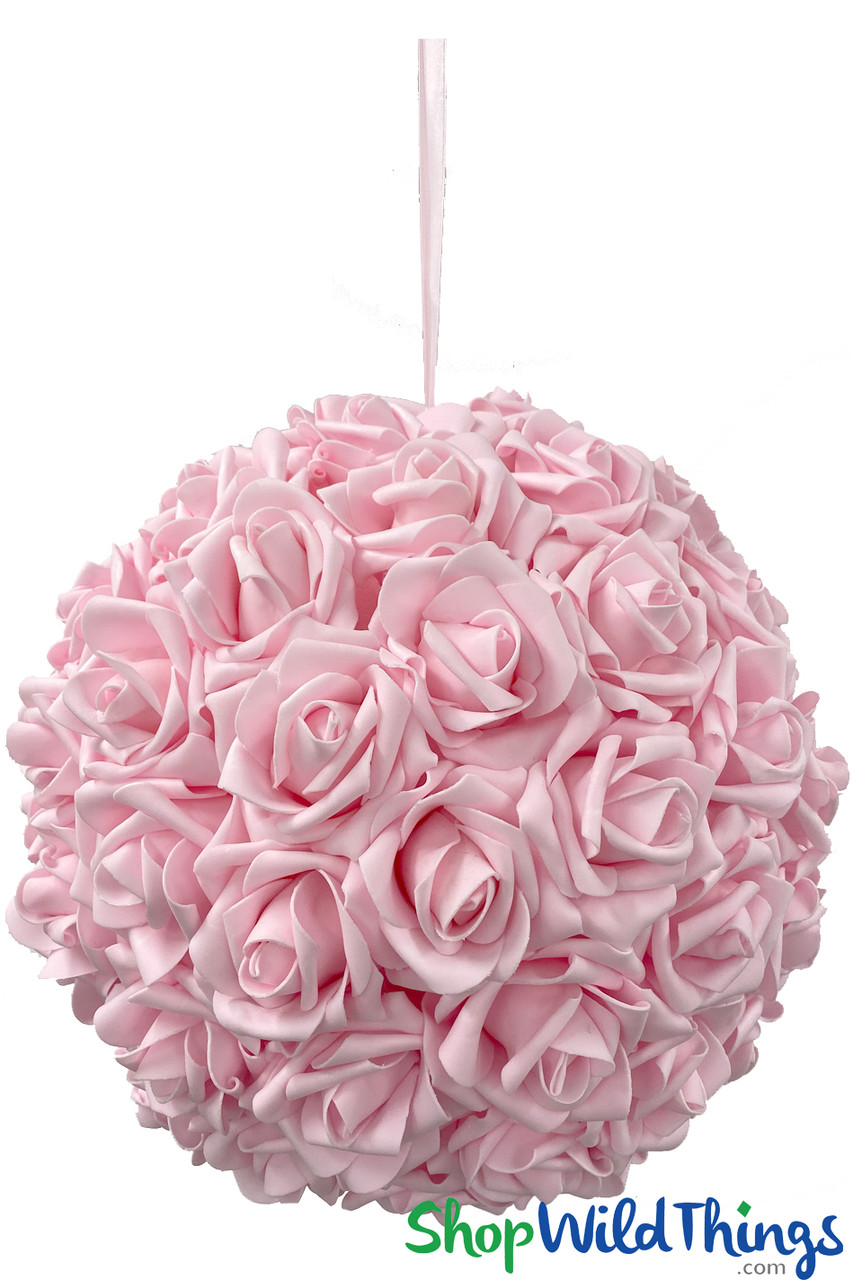 Real Feel Foam Rose Balls  Baby Pink Wedding & Event Decor