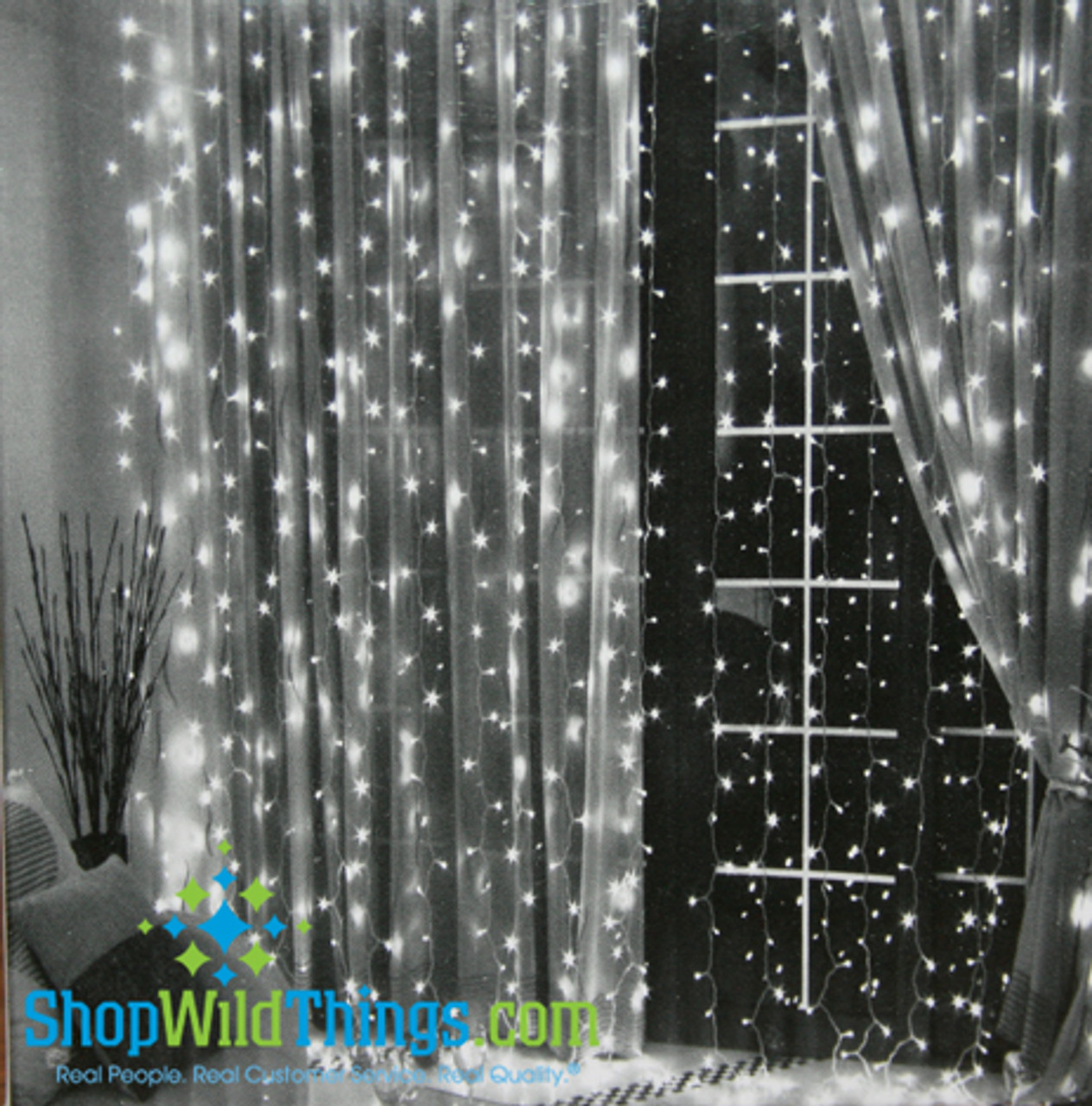 12+ Curtain Lights White