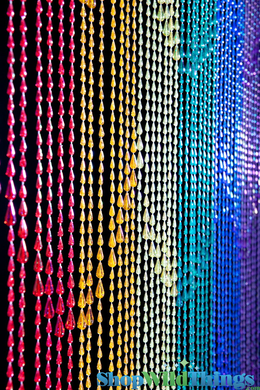 Pride Beaded Curtains, Rainbows Curtains, Rainbow Raindrops Curtain