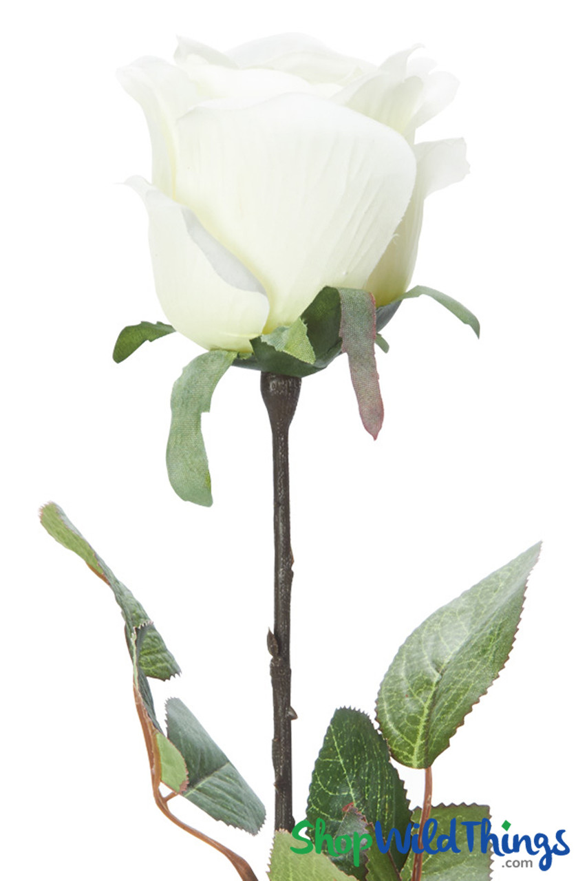 Silk Rose Bud - Ivory - 27 1/2