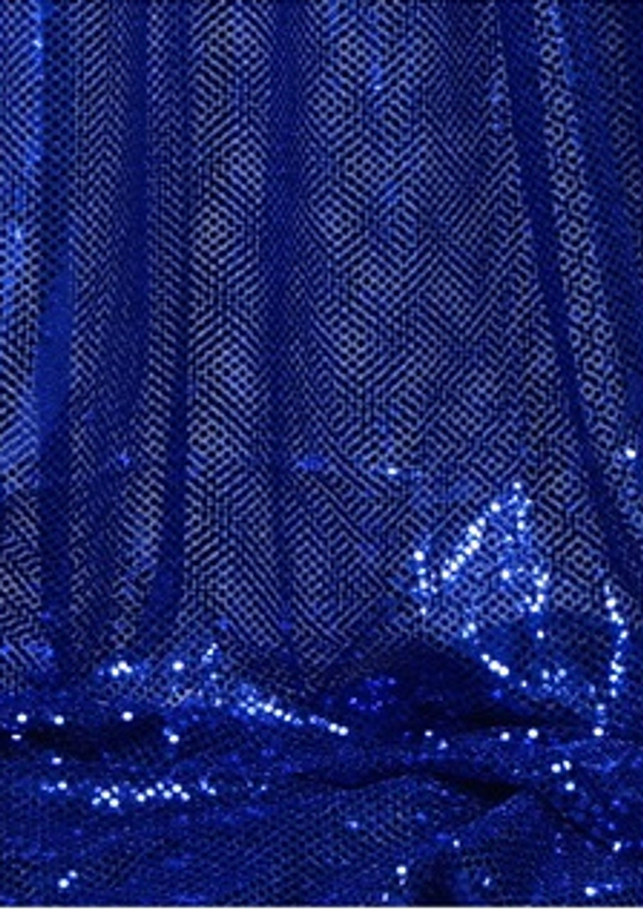 Royal Blue Dangle Sequin Fabric