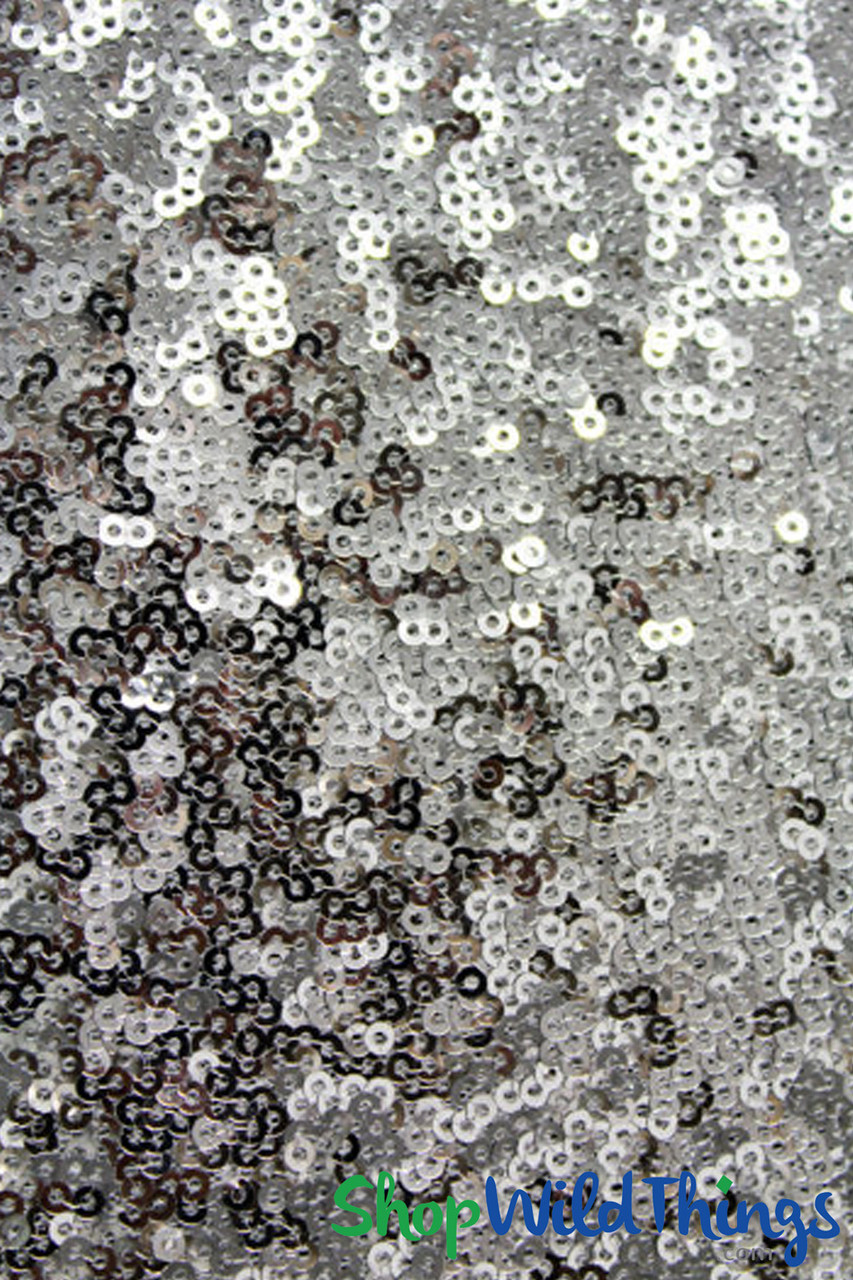 Shiny Silver Backdrop Metallic Sequin Table Overlay Shopwildthings Com