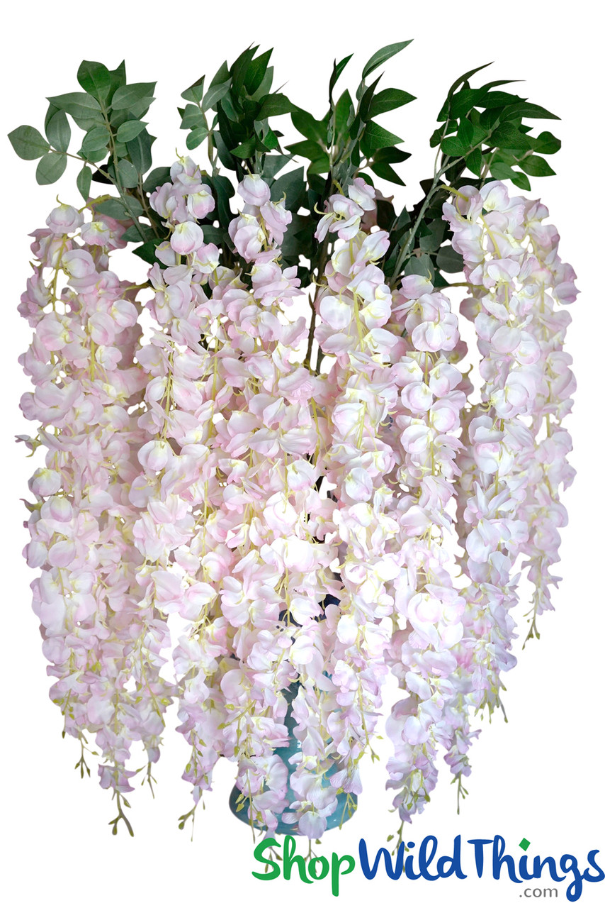 Faux Wisteria Stem Spray Blush Pink Wedding Event Decor Shopwildthings Com