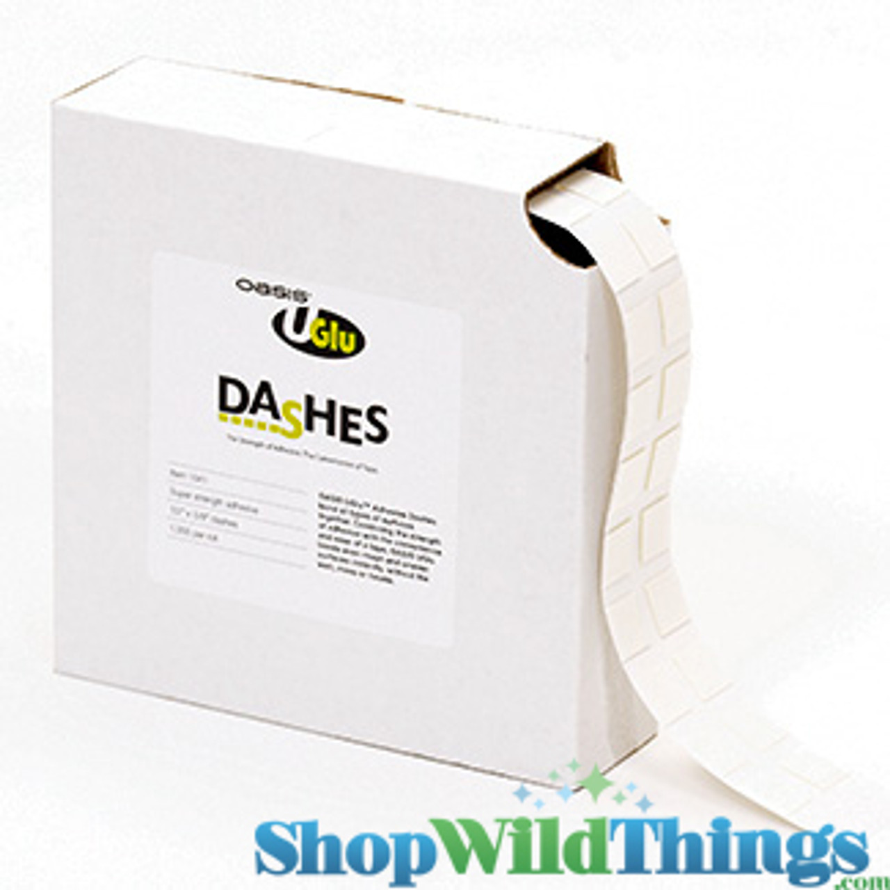 U Glu Dashes - Oasis Adhesive Dashes 1,000 Pc Roll - Super Strength,  Instant Bond, Waterproof, Removeable!