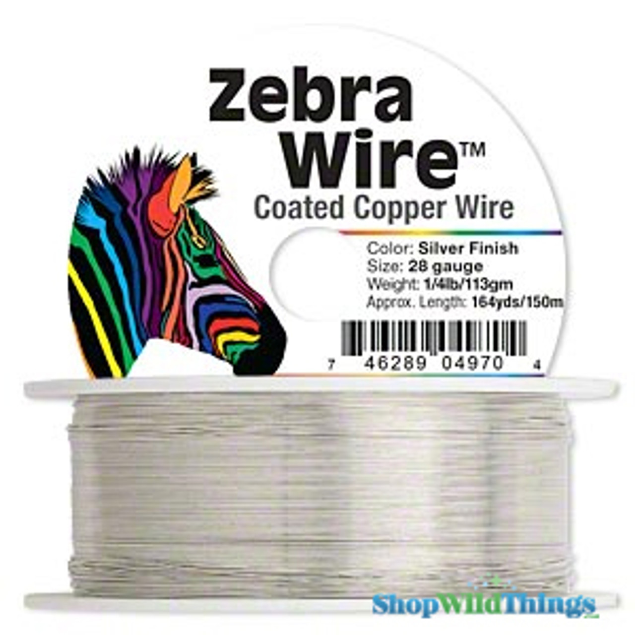 COMING SOON! Zebra Wire - Color Coated Copper Wire in Silver - 40 Yards, 28  Gauge