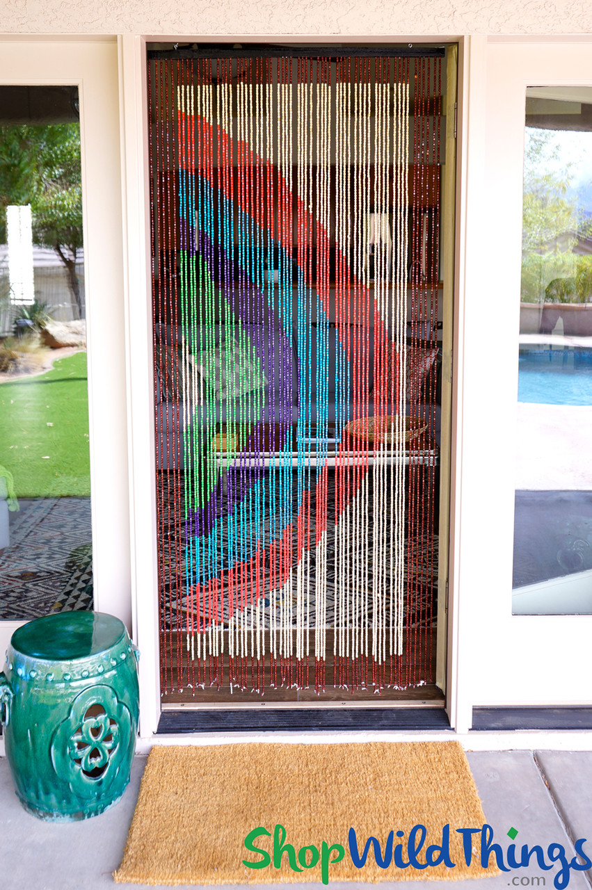 Unique Home Decor, Colorful Bohemian Hand Made Door Beaded Curtain made to  Order 