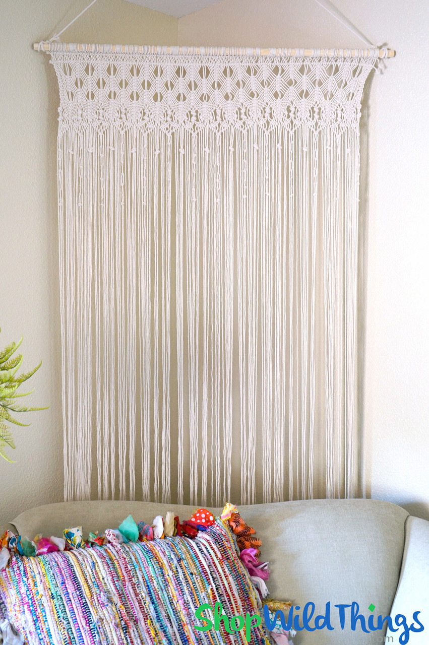 Macrame decor, Macrame curtain, Macrame wall hanging diy