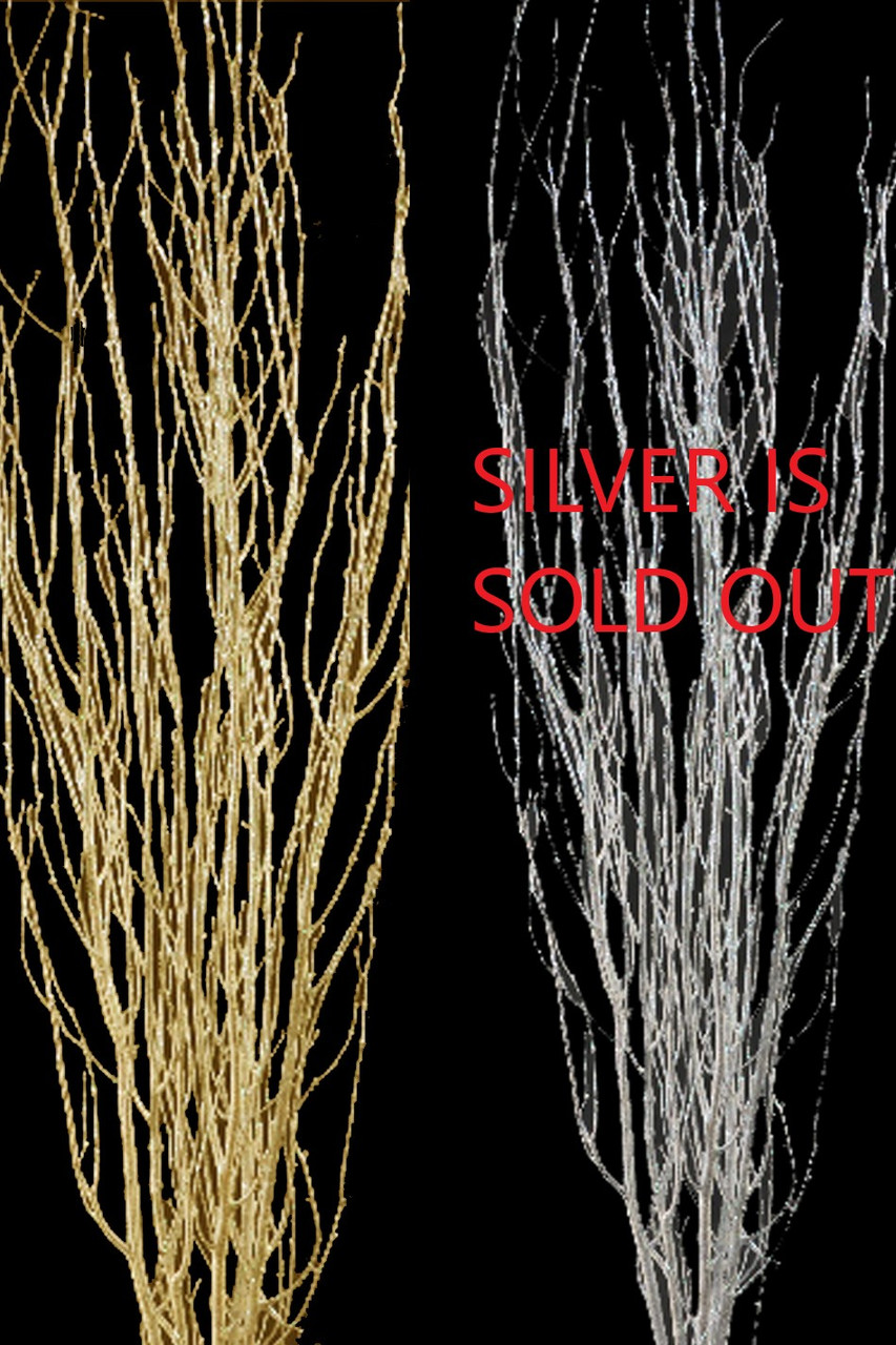 Birch Branches - Copper Glitter - 3 Stems - Potomac Floral Wholesale
