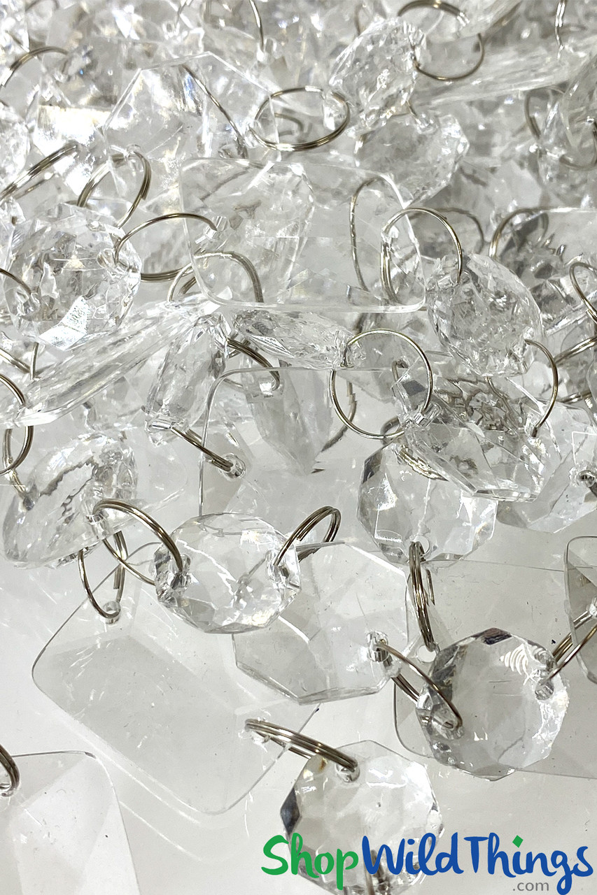 39FT Crystal Garland, KINJOEK Crystal Clear Glass Bead Garland