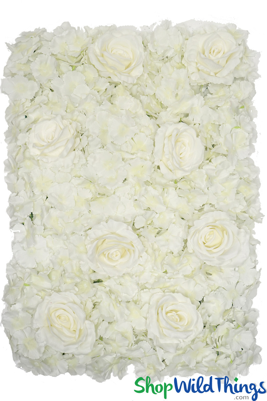 64 Sq. Ft. OffWhite Flower Wall Kit Portable Backdrop