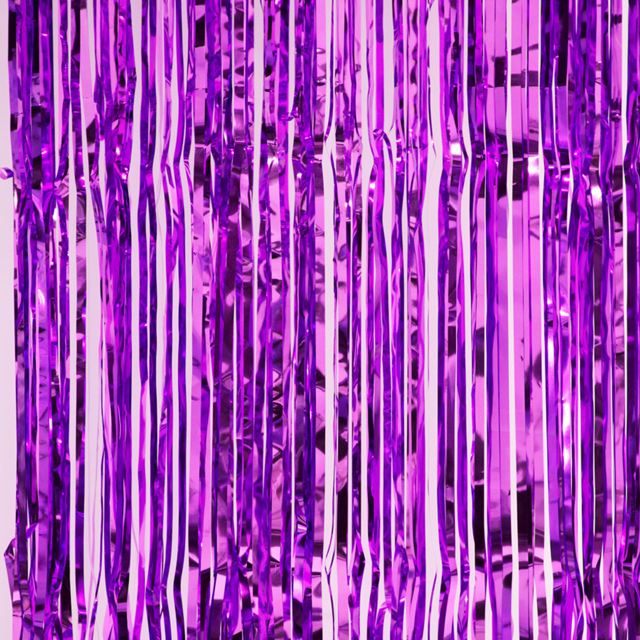 3.25 X 6.7 Ft Purple Foil Fringe Curtain, Tinsel Curtain Backdrop