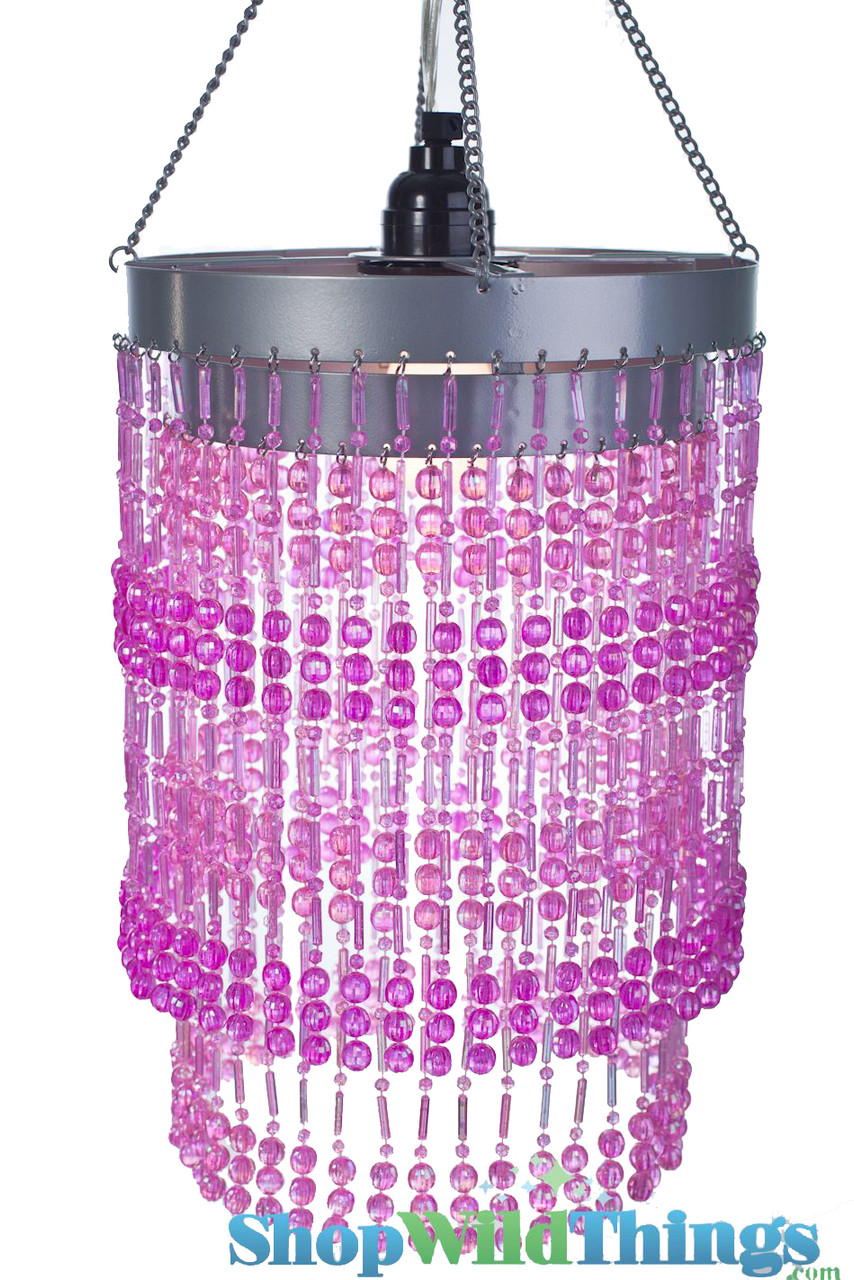 pink beaded lamp