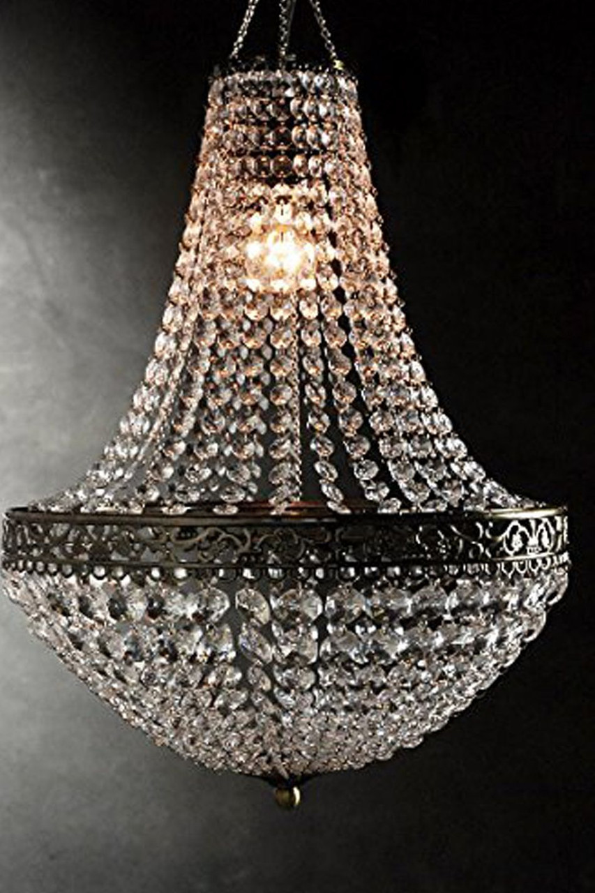 oversized beaded chandelier