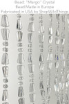 ShopWildThings made in USA custom beaded curtains - Clear