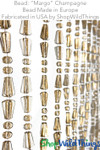 ShopWildThings made in USA custom beaded curtains - Brown Champagne