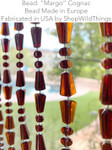 ShopWildThings made in USA custom beaded curtains - Brown