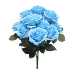 Rose Bush Flower Spray | Artificial Centerpiece Bouquets | Blue Silk Roses | ShopWildThings.com Rose Bush Flower Spray | Artificial Centerpiece Bouquets | Blue Silk Roses | ShopWildThings.com