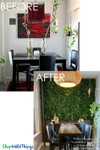 Kitchen Remodel with a Living Plant Wall Artificial Tropical Foliage ShopWildThings.com