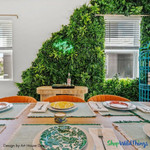 Paradise Artificial Greenery Wall Panels by ShopWildThings.com are more than just beautiful—they're tough! Made with UV-treated materials, they're built to last both indoors and outdoors, so you can create a statement wall that will stay vibrant and lush for years to come.
Tropical Airbnb Vacation Rental Property Interior Design