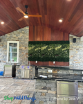 Outdoor Kitchen with Large Artificial Greenery Wall made with "Super Lush" Panels by ShopWildThings.com Outdoor Kitchen with Large Artificial Greenery Wall made with "Super Lush" Panels by ShopWildThings.com