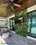 Low-maintenance outdoor decor: Easy-install Indoor/Outdoor UV Faux Greenery Wall Panels by ShopWildThings.com