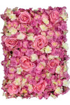 Multi-Pink & Cream Roses and Blossoms Flower Wall Backdrop Panels ShopWildThings.com