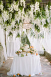 Use Draping Silk Flowers On Arbors and Chandeliers | Affordable Faux Sprays & Bouquets by ShopWildThings.com