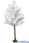 White Silk Artificial Dogwood Flowers Tree Tabletop 6 Feet Tall Centerpiece Wedding Trees ShopWildThings