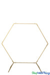 Gold Wedding Arch Backdrop Hexagon Geometric by ShopWildThings.com Made in India Gold Wedding Arch Backdrop Hexagon Geometric by ShopWildThings.com Made in India
