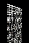 “Kate” 34" x 6' beaded curtain with 12 strands of metallic PVC discs and crystal-clear octagon beads for event backdrop, doorway, or party décor – ShopWildThings.com