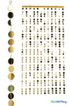 Metallic Gold PVC Discs with Crystal Clear Beads are Featured on ShopWildThings Ready to Hang Curtain