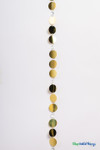 Metallic Gold PVC Discs with Crystal Clear Beads are Featured on ShopWildThings Ready to Hang Curtain