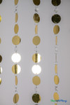 Metallic Gold PVC Discs with Crystal Clear Beads are Featured on ShopWildThings Ready to Hang Curtain