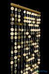 Metallic Gold PVC Discs with Crystal Clear Beads are Featured on ShopWildThings Ready to Hang Curtain