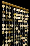 Metallic Gold PVC Discs with Crystal Clear Beads are Featured on ShopWildThings Ready to Hang Curtain