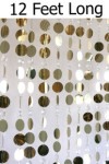 Metallic Gold PVC Discs with Crystal Clear Beads are Featured on ShopWildThings Ready to Hang Curtain