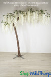 Wisteria Artificial Branches shown on tall tree base lifesize - ShopWildThings.com Wisteria Artificial Branches shown on tall tree base lifesize - ShopWildThings.com