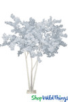Light Blue Artificial Flowering Tree with White Trunk and White Branches ShopWildThings.com Light Blue Artificial Flowering Tree with White Trunk and White Branches ShopWildThings.com