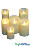 Flameless Ivory Battery Operated LED Candles ShopWildThings.com