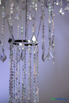 Hanging Beaded Chandelier with Diamond Crystal Beads and Matching Beaded Curtains ShopWildThings.com