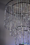 Hanging Beaded Chandelier with Diamond Crystal Beads and Matching Beaded Curtains ShopWildThings.com
