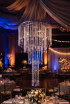 Hanging Beaded Chandelier with Diamond Crystal Beads and Matching Beaded Curtains ShopWildThings.com