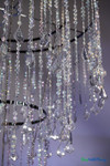 Hanging Beaded Chandelier with Diamond Crystal Beads and Matching Beaded Curtains ShopWildThings.com