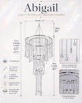 Hanging Beaded Chandelier with Diamond Crystal Beads and Matching Beaded Curtains ShopWildThings.com